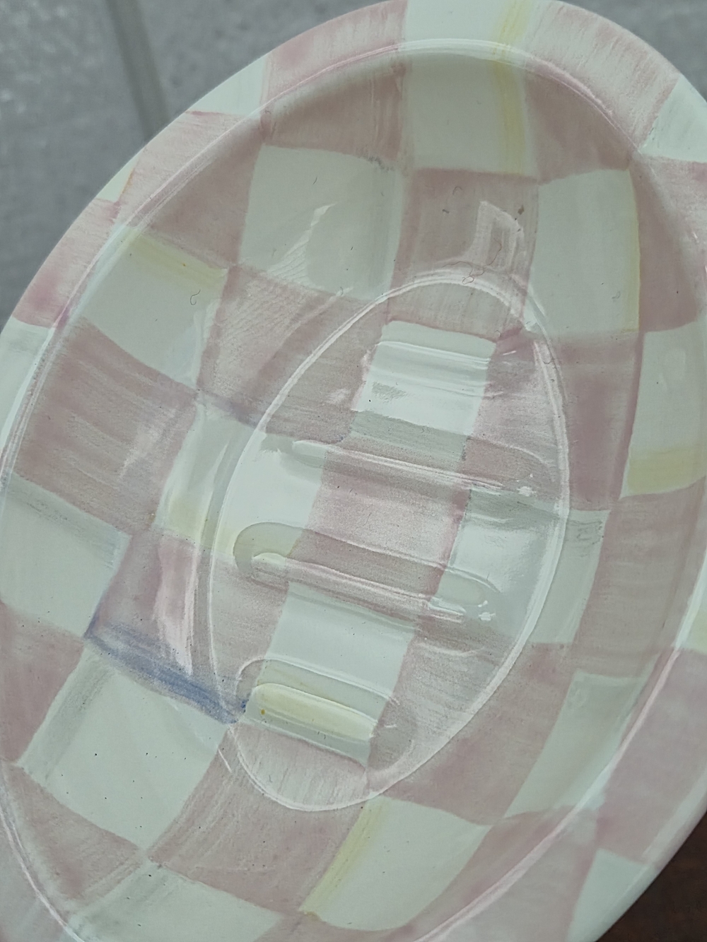 MacKenzie-Childs Rosy Check Soap Dish - Picture 4 of 10